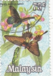 Sellos del Mundo : Asia : Malaysia : Mariposas