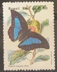 Stamps Brazil -  Mariposas - Prepona eugenes diluta