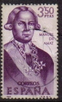 Stamps Spain -  ESPAÑA 1966 1756 Sello VII Forjadores América Manuel de Amat usado