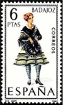 Sellos de Europa - Espa�a -  ESPAÑA 1967 1772 Sello ** Trajes Tipicos Españoles Badajoz