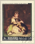 Sellos del Mundo : Asia : Bahrain : Sir Joshua Reynolds:  portrait of miss rowles