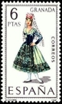 Stamps Spain -  ESPAÑA 1968 1846 Sello ** Trajes Tipicos Españoles Granada