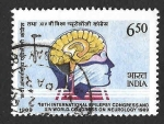 Stamps India -  1296 - XVIII Congreso Internacional de Epilepsia y XIV Congreso Mundial de Neurología.