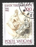 Sellos de Europa - Vaticano -  710 - IV Centenario de la Muerte de Santa Teresa de Ávila