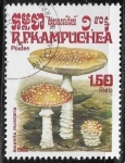 Stamps Cambodia -  Setas - Amanita Muscaria