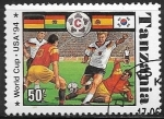 Stamps Tanzania -   FIFA World Cup 1994 - USA (III)