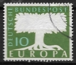 Sellos de Europa - Alemania -   Europa (C.E.P.T.) 1957 - Arbol