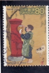 Stamps Japan -  niño echando una carta