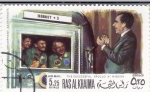 Sellos del Mundo : Asia : Emiratos_rabes_Unidos : misión Apolo XI-presidente y astronautas