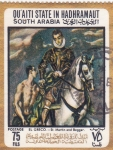 Sellos de Asia - Arabia Saudita -  PINTURA EL GRECO- St Martín y Beggar