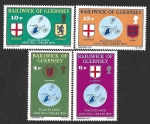 Sellos de Europa - Reino Unido -  127 a 130 - Mapas y Escudos de GUERNSEY