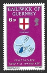 Stamps United Kingdom -  128 - Mapa y Escudo de GUERNSEY