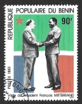  de Africa - Benin -  538 - Visita del Presidente Mitterrand