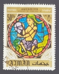 Stamps United Arab Emirates -  Vidriera. Acuario 