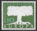 Sellos de Europa - Alemania -  Europa (C.E.P.T.) 1958 - Arbol