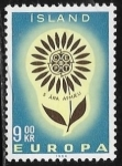 Sellos del Mundo : Europa : Islandia :  Europa (C.E.P.T.) 1964 - Flor