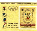 Sellos de Asia - Yemen -  OLIMPIADA INVIERNO GRENOBLE'68