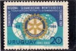 Sellos de America - Uruguay -  50 aniversario ROTARY