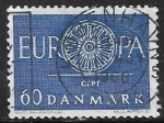 Sellos del Mundo : Europa : Dinamarca : Europa (C.E.P.T.) 1960 - rueda