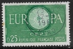 Sellos del Mundo : Europa : Francia : Europa (C.E.P.T.) 1960 - rueda