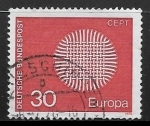 Stamps Germany -   Europa (C.E.P.T.) 1970 - Sol flameante