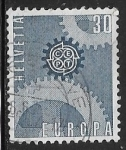 Sellos del Mundo : Europa : Suiza :  Europa (C.E.P.T.) 1967 - Ruedas dentadas