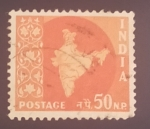 Stamps India -  Mapa de India