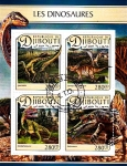 Sellos de Africa - Djibouti -  DINOSAURIOS