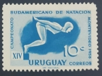 Sellos de America - Uruguay -  Campeonato de natación 