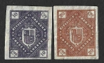 Sellos del Mundo : Europe : Andorra : Edif NE2a-NE4a - Escudos (ANDORRA ESPAÑA)