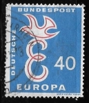 Stamps Germany -  Europa (C.E.P.T.) 1958 - Letra 'E'