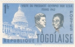 Stamps Togo -  Visita de estado de Sylvan Olympias a EE. UU.