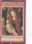 Stamps Burundi -  Virgen y Niño