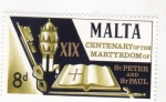 Stamps Malta -  Biblia abierta y emblemas episcopales