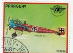  de America - Paraguay -  75 aniversario de OACI- Fokker E III