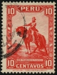 Stamps Peru -  Don Francisco Pizarro.