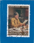 Stamps Switzerland -  Albert Anker 1831-1910