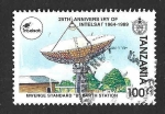 Sellos del Mundo : Africa : Tanzania : 741 - XXV Aniversario del Satélite de Telecomunicaciones INTELSAT