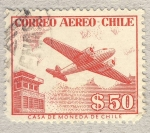 Stamps America - Chile -  edificio y avion