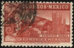 Stamps Mexico -  El señor águila y el volcán Popocatepetl.