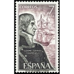 Stamps Spain -  ESPAÑA 1976 2308 Sello Nuevo Serie Personajes Españoles Cosme Damian Churruca