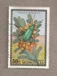 Stamps Mongolia -  Escarabajo Rhaebus komarovi