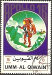 Stamps United Arab Emirates -  umm al qiwain, apolo 16, espacio