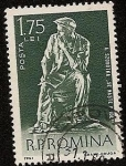 Sellos del Mundo : Europe : Romania : escultura el nacimiento de una idea de A. Szobotka