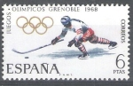 Sellos de Europa - Espaa -  X Juegos Olímpicos de Invierno en Grenoble.Hockey sobre hielo.