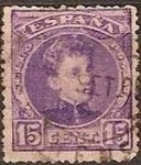 Stamps Spain -  ESPAÑA 1901-5 246 Sello Alfonso XIII 15c. Tipo Cadete Usado