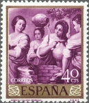 Stamps Spain -  ESPAÑA 1960 1271 Sello Nuevo Bartolomé Esteban Murillo Rebeca y Elizer 40c