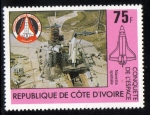 Stamps Ivory Coast -  1981 Conquista del Espacio: Enterprise rampa lanzamiento