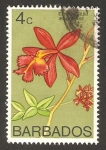 Sellos del Mundo : America : Barbados : flora, epidendrum ibaguense