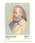 Stamps : America : Uruguay :  CENTENARIO DE LA MUERTE DEL GRAL. G. GARIBALDI